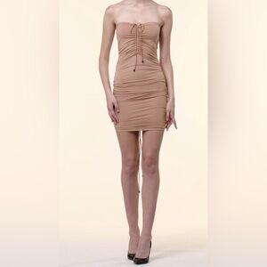 Wolford NWT Fatal Draping Dress/Skirt - Almond size XS